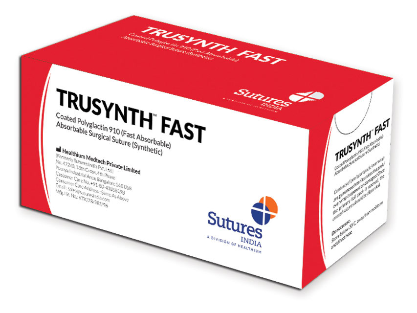 Sutura assorbibile “TRUSYNTH FAST”- 3/0 – 3/8 – ago 24 mm. – 70 cm. filo incolore – conf. 12 pz. - immagine 2